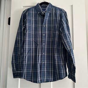 Men's Blue Plaid Shirt
